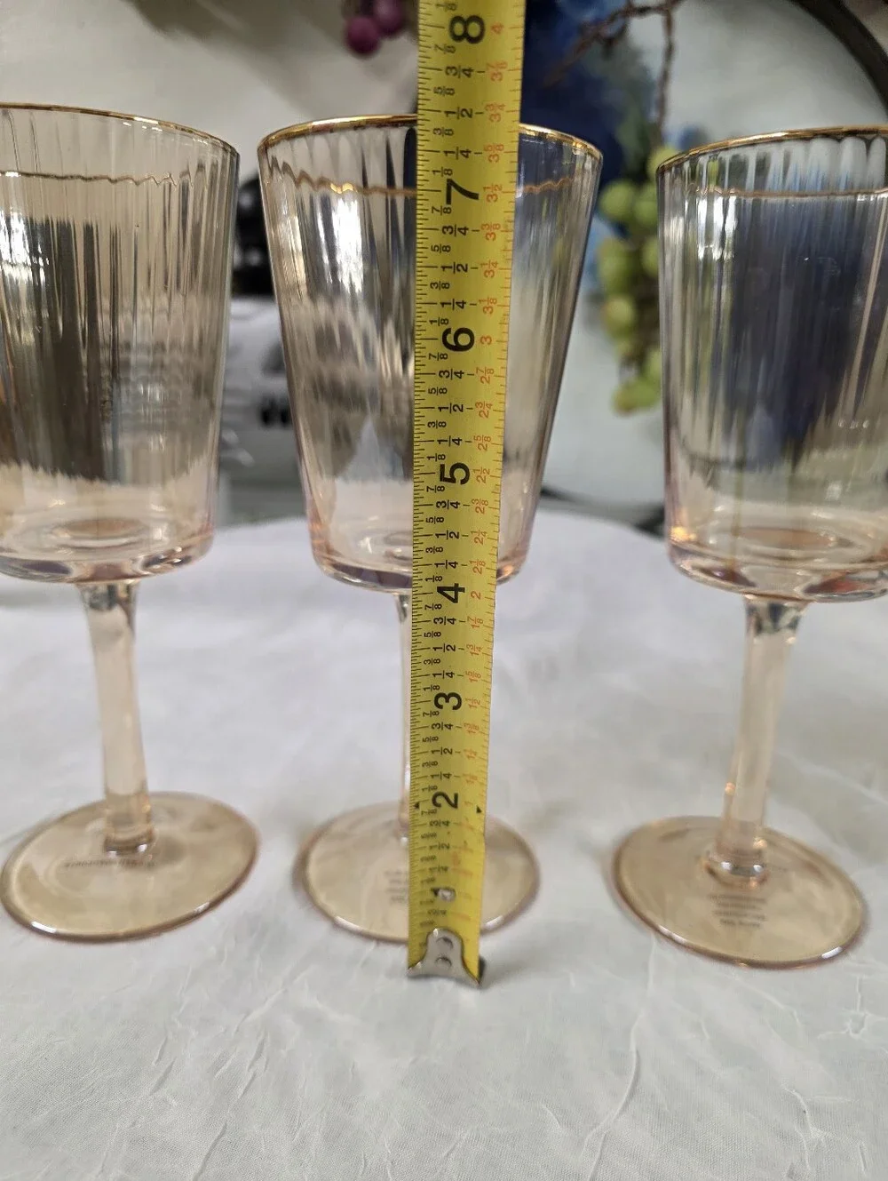 Anthropologie Rochelle Wine Glasses, Set of 3